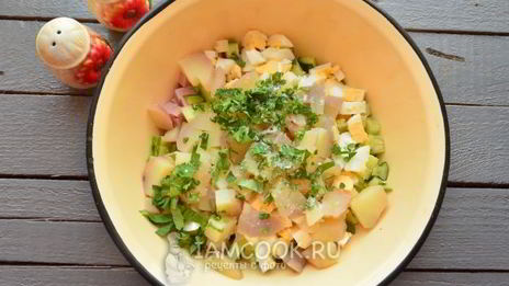 окрошка на майонезе и воде