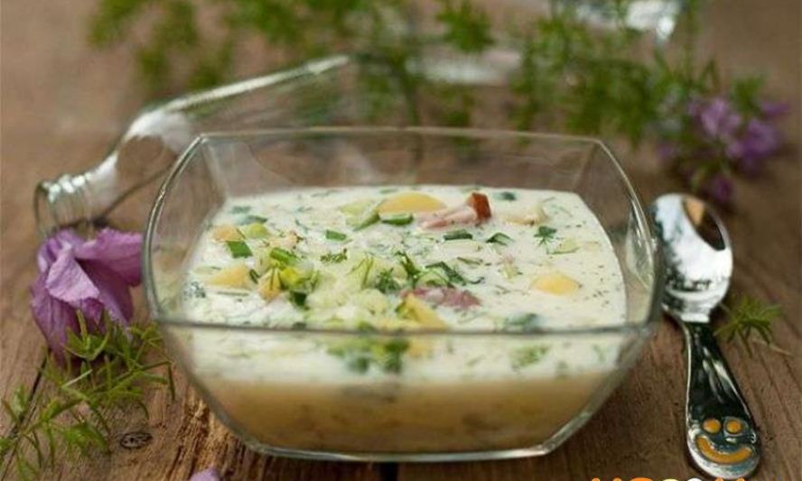 Рецепт окрошка на сметане и минеральной воде