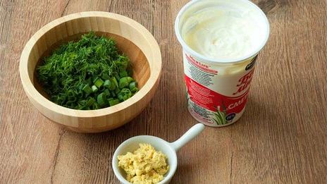 окрошка на сметане и минеральной воде