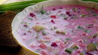 Окрошка на свекольном отваре