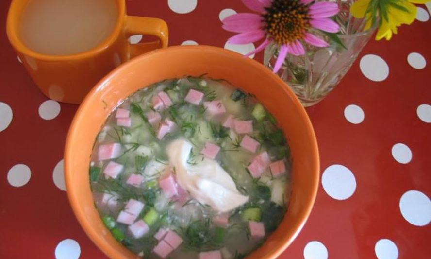 Рецепт окрошка на сыворотке с хреном