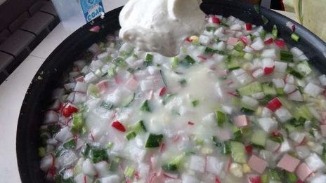 окрошка на уксусе