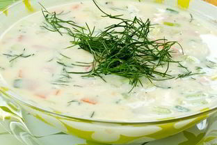 Окрошка на воде с винным уксусом