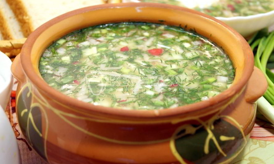 Рецепт окрошка овощная весенняя