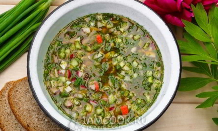 Рецепт окрошка с крабовыми палочками