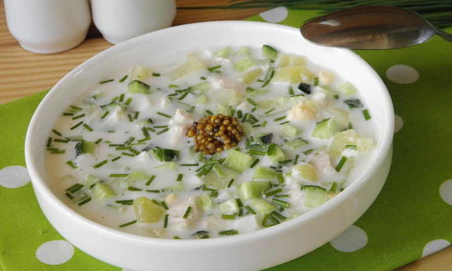Рецепт окрошка с курицей