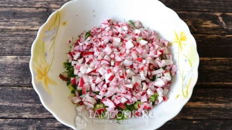 окрошка с редиской на квасе