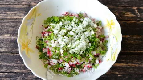 окрошка с редиской на квасе