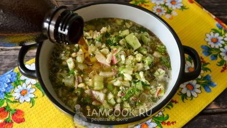 окрошка с редиской на квасе