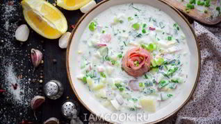 Окрошка с рыбой