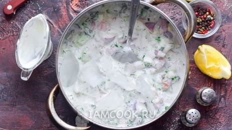 окрошка с рыбой