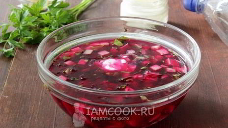 окрошка со свеклой