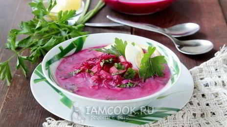 окрошка со свеклой