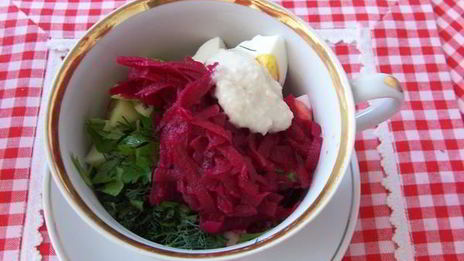 окрошка свекольная