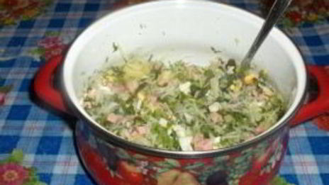 овощная окрошка на кефире