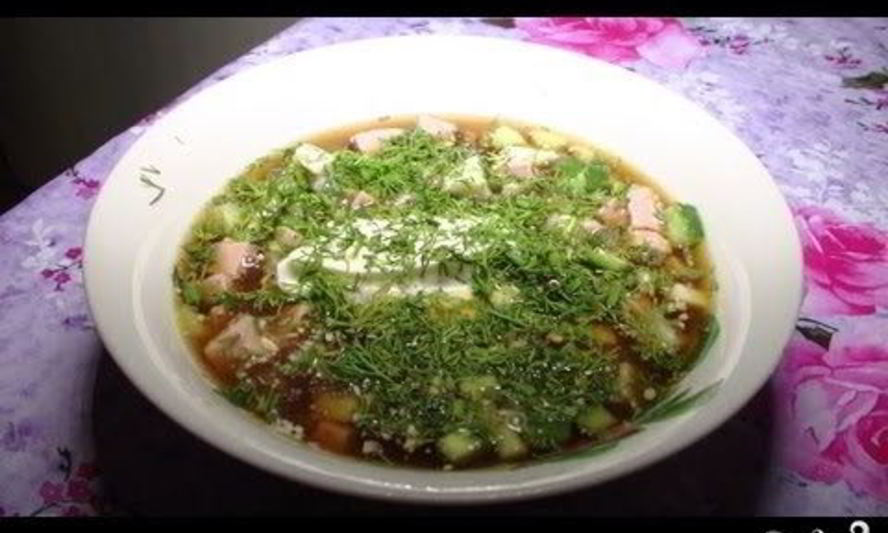 Рецепт постная окрошка с грибами