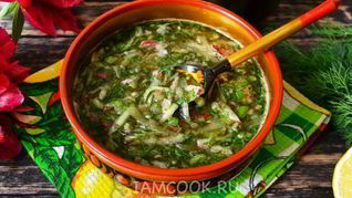 Вегетарианская окрошка на квасе