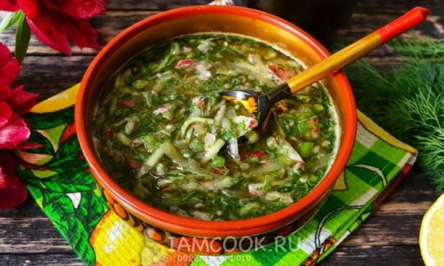 Рецепт вегетарианская окрошка на квасе