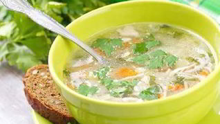 Быстрый овощной суп с вермишелью