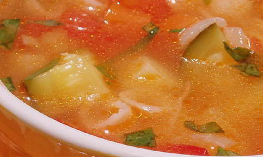 Рецепт деревенский овощной суп с ракушками