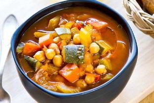 Летний овощной суп c кабачком