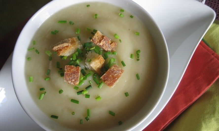 Рецепт овощной крем-суп с сухариками