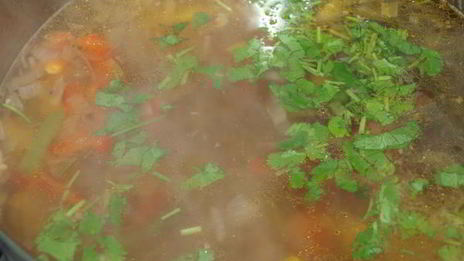 овощной суп из баранины с эстрагоном