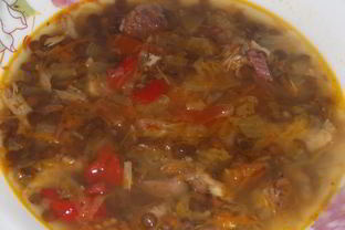 Овощной суп из чечевицы