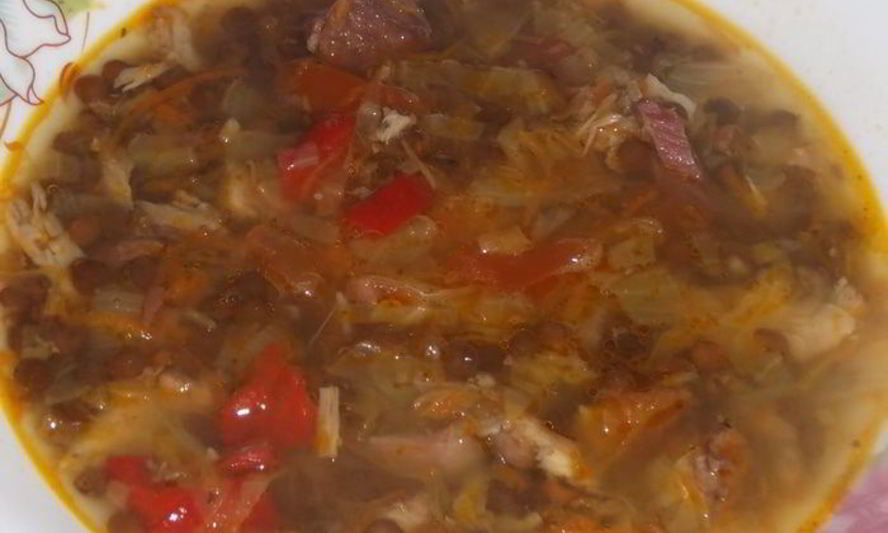 Рецепт овощной суп из чечевицы