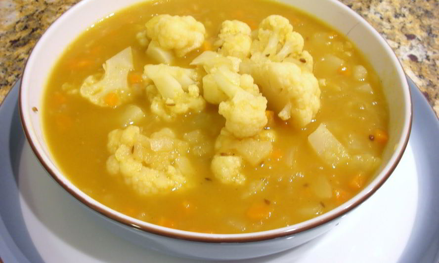 Рецепт овощной суп из цветной капусты