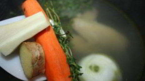 овощной суп на курином бульоне