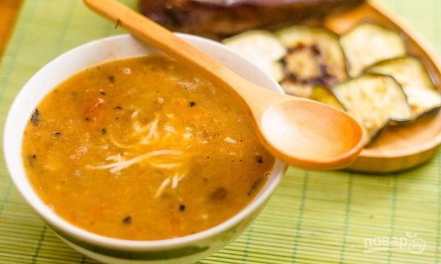 Рецепт овощной суп с баклажанами