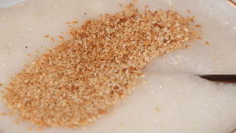 овощной суп с белково-кунжутным омлетом