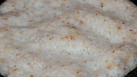 овощной суп с белково-кунжутным омлетом