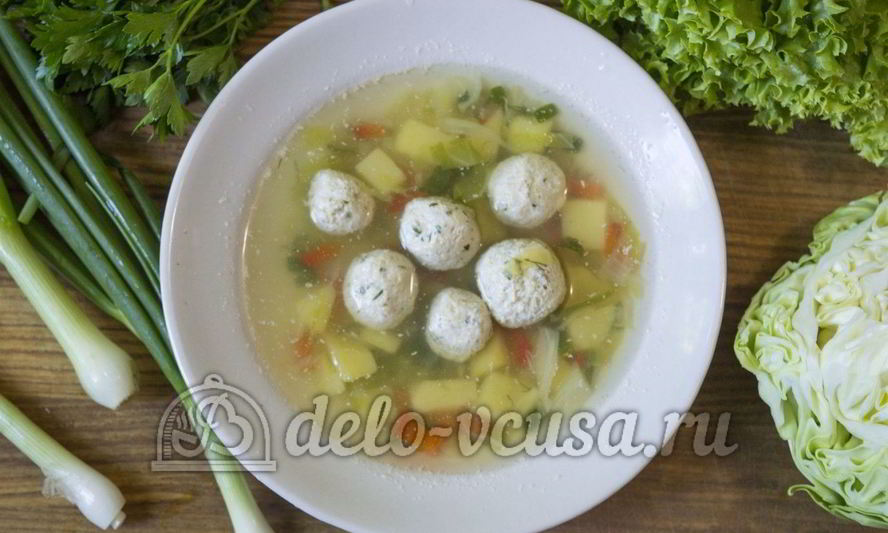 Рецепт овощной суп с фрикадельками