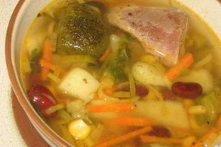 Овощной суп с индейкой