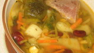 Овощной суп с индейкой