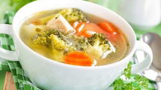 Овощной суп с хреном и горчицей