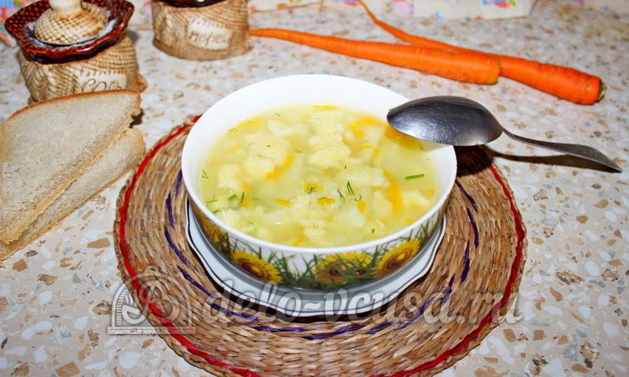 Рецепт овощной суп с клецками