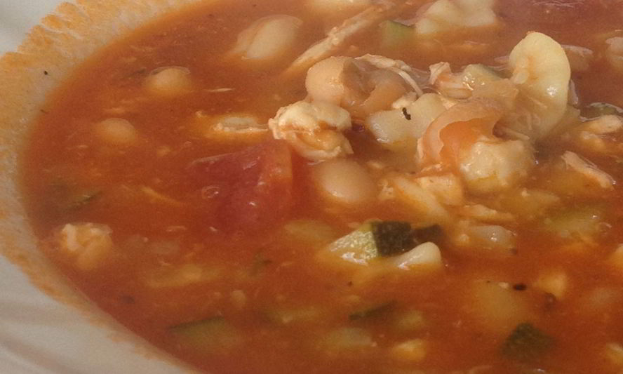 Рецепт овощной суп с консервированной фасолью
