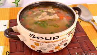 Овощной суп с курицей