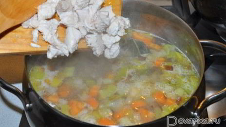 овощной суп с луком-пореем