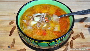 Овощной суп с мясным фаршем по-чешски