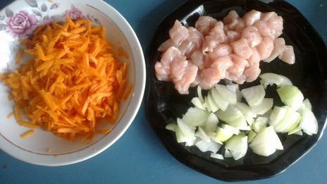 овощной суп с рисом и куриным филе