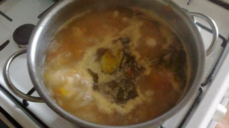 овощной суп с рисом и куриным филе