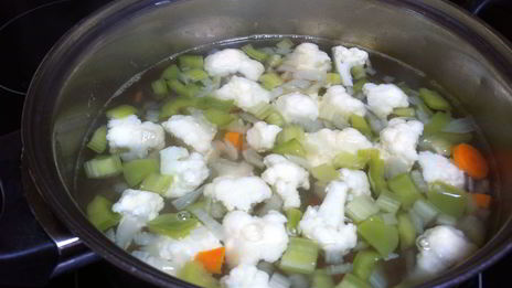 овощной суп с семгой