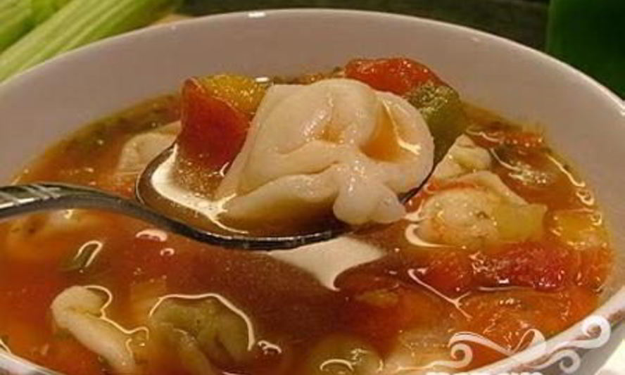 Рецепт овощной суп с тортеллини