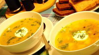 Овощной суп с тунцом