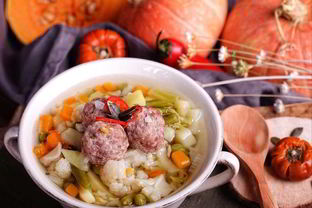 Овощной суп с тыквой и фрикадельками