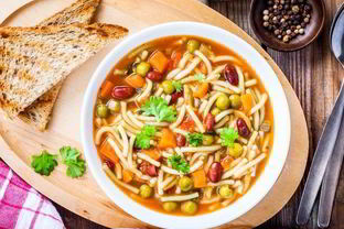 Овощной суп с вермишелью